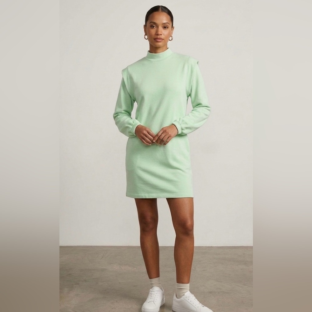 Nasty Gal Cuffed Shoulder Sweatshirt Dress